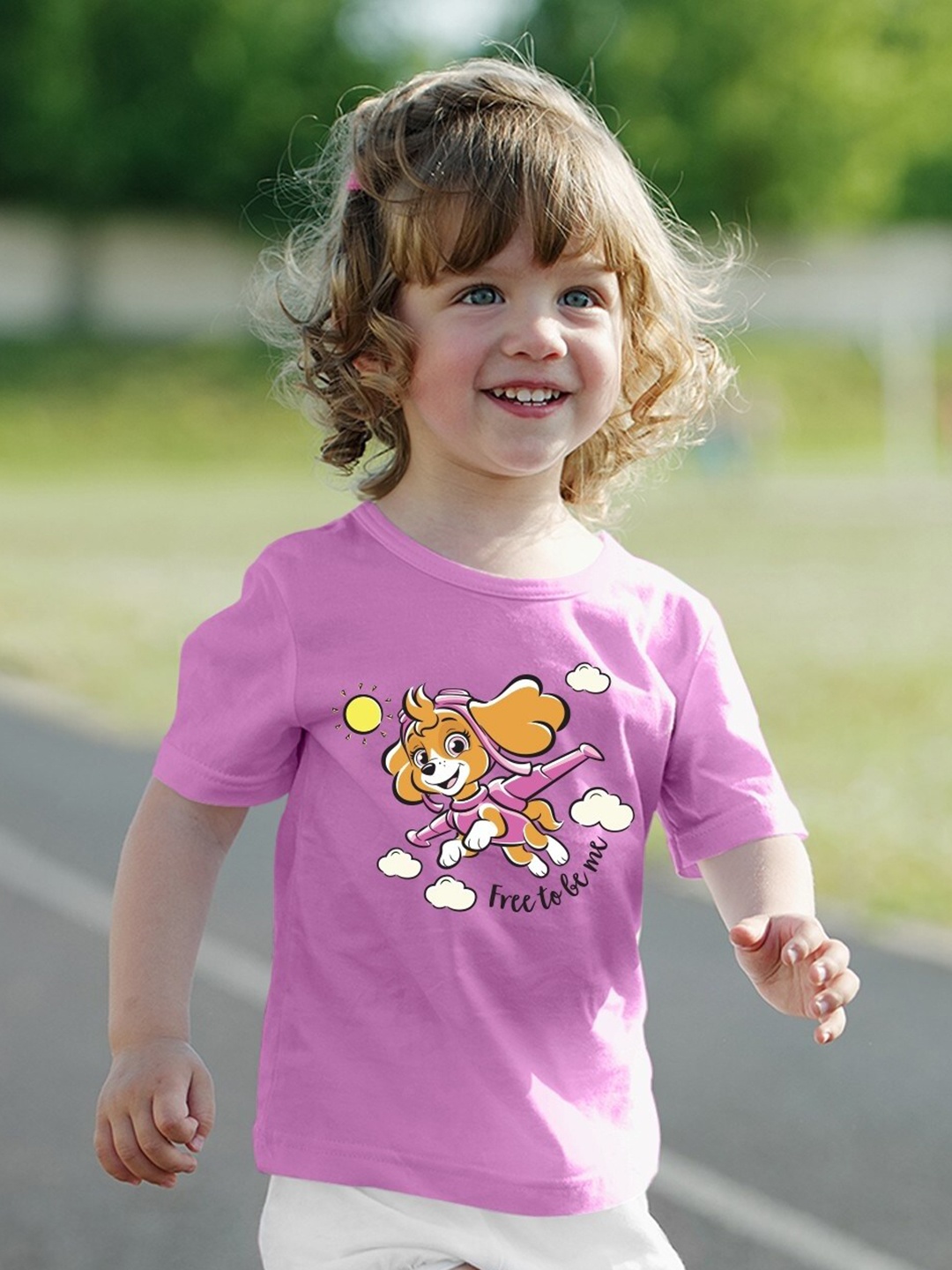 

Minute Mirth Girls Paw Patrol Printed Cotton Top, Purple