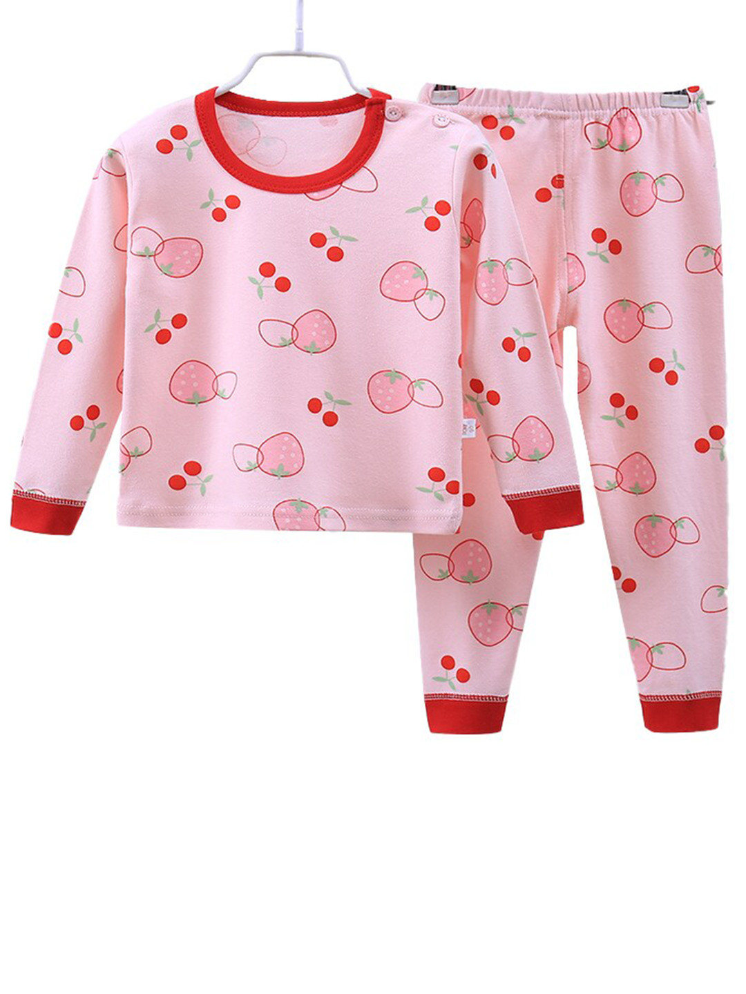 

StyleCast Girls Pink Conversational Printed Night suit