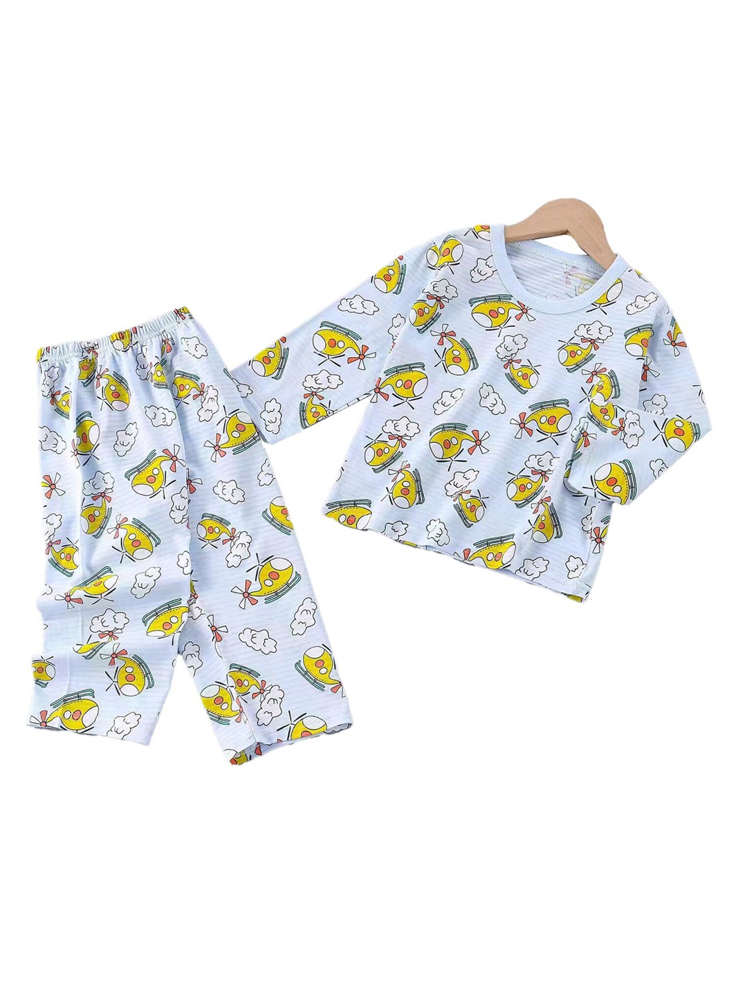 

StyleCast Boys Blue & Yellow Graphic Printed Night suit