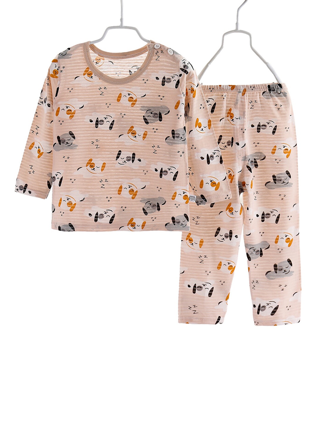 

StyleCast Boys Beige Conversational Printed Night Suit