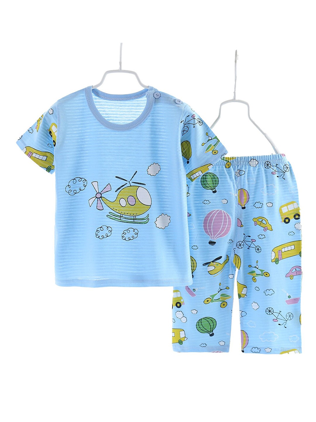 

StyleCast Boys Blue Graphic Printed Night Suit
