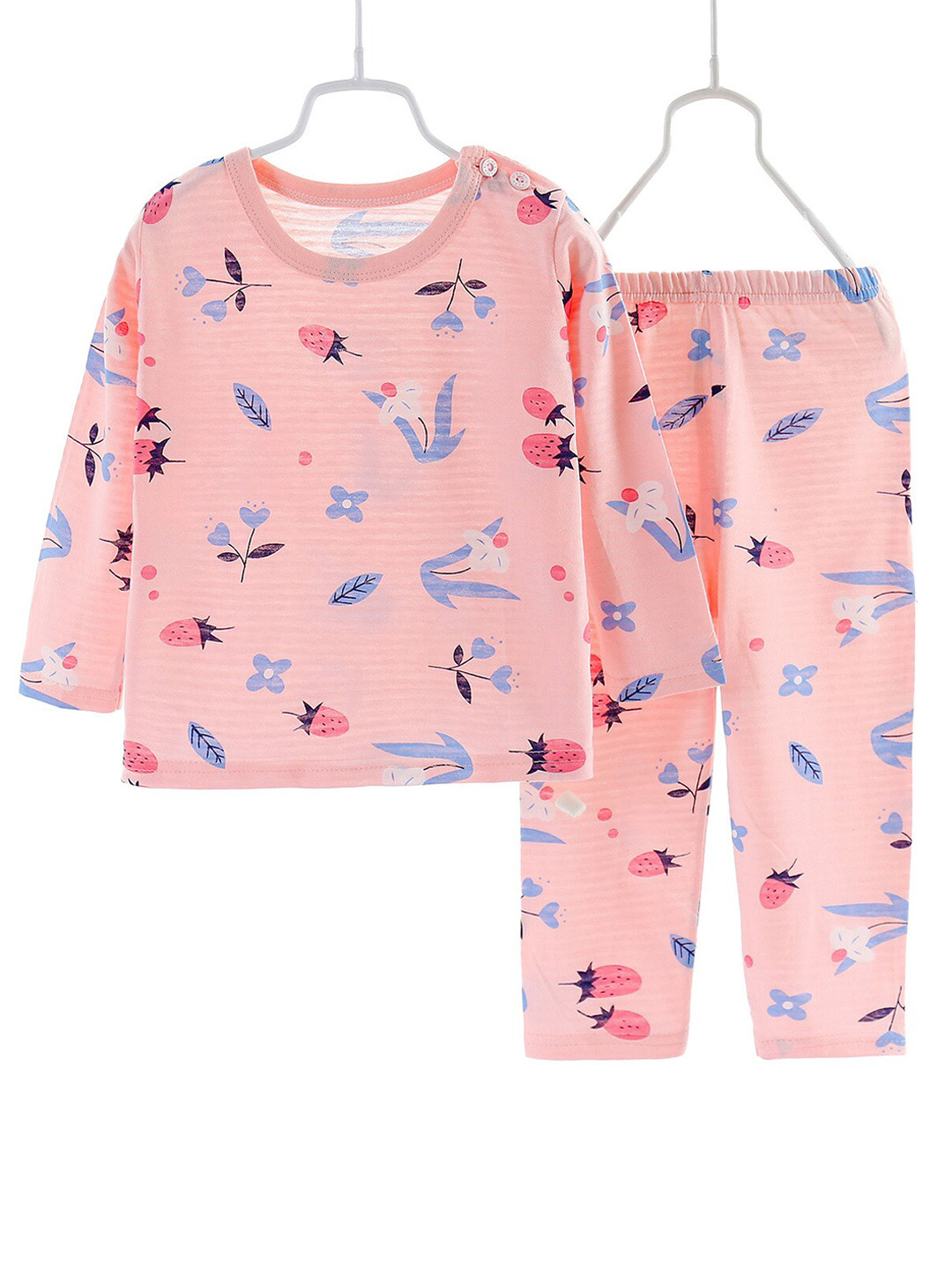 

StyleCast Girls Pink Floral Printed Cotton Night suit
