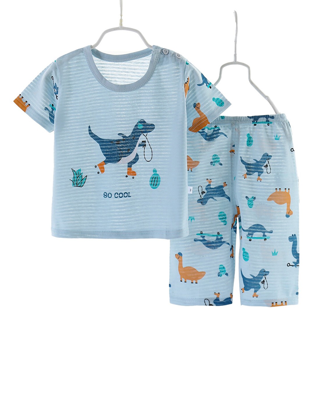 

StyleCast Boys Blue Comic Printed Pure Cotton Night suit