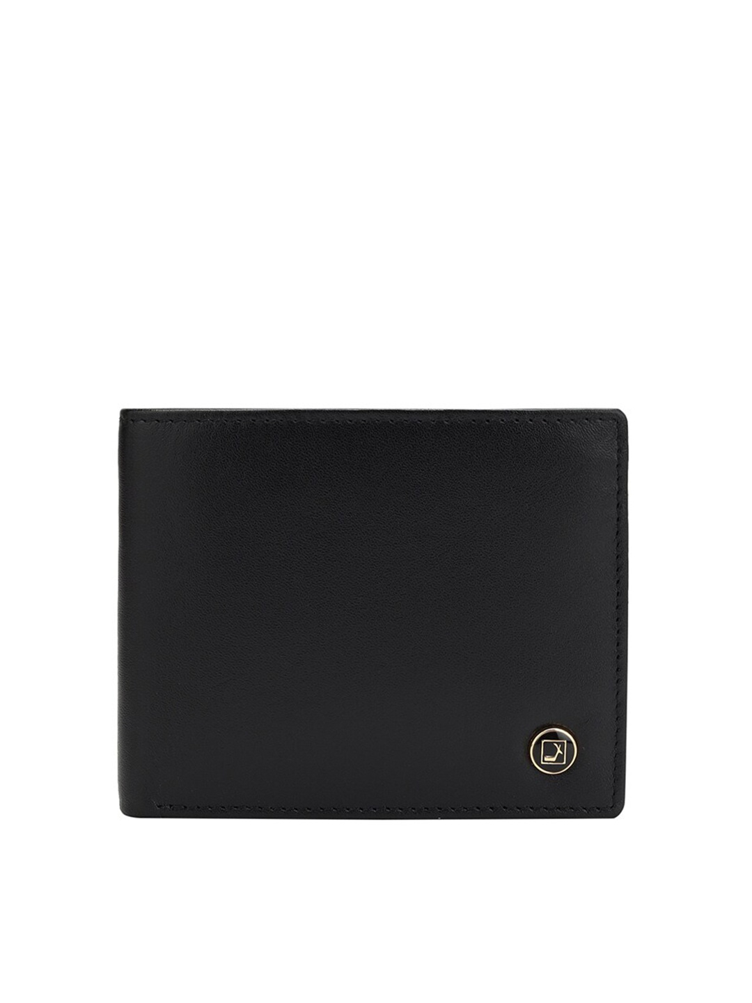 

Da Milano Women Leather Two Fold Wallet, Black