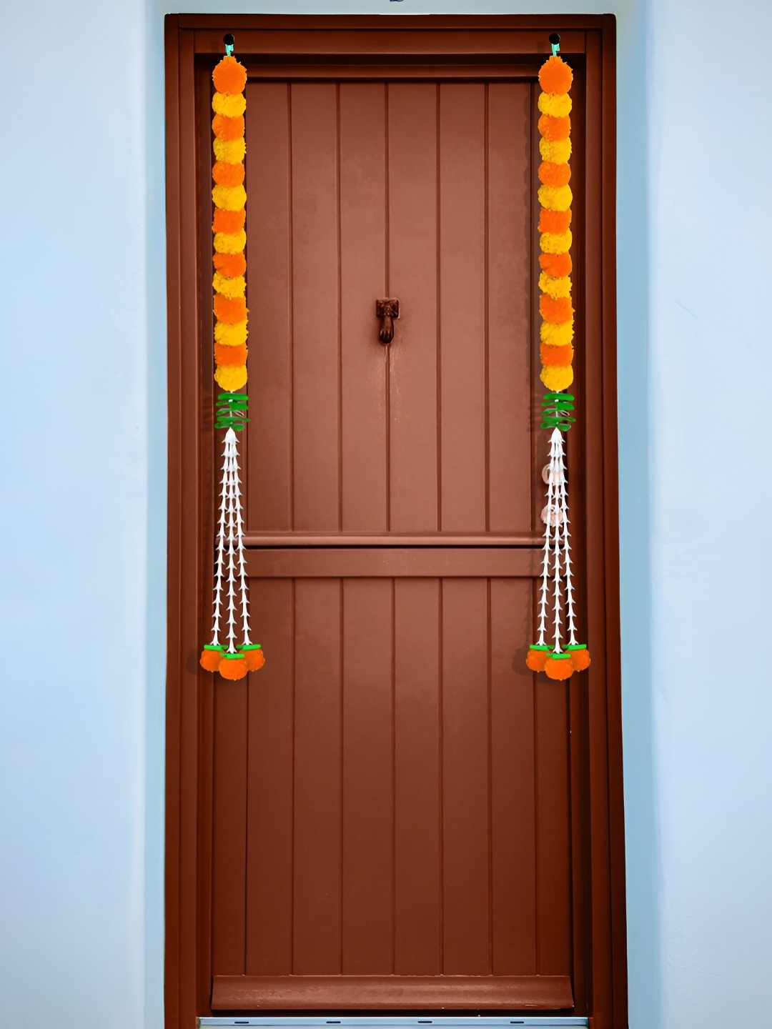 

iHandikart Yellow & Orange 10-Pcs Hanging Marigold Artificial Flower