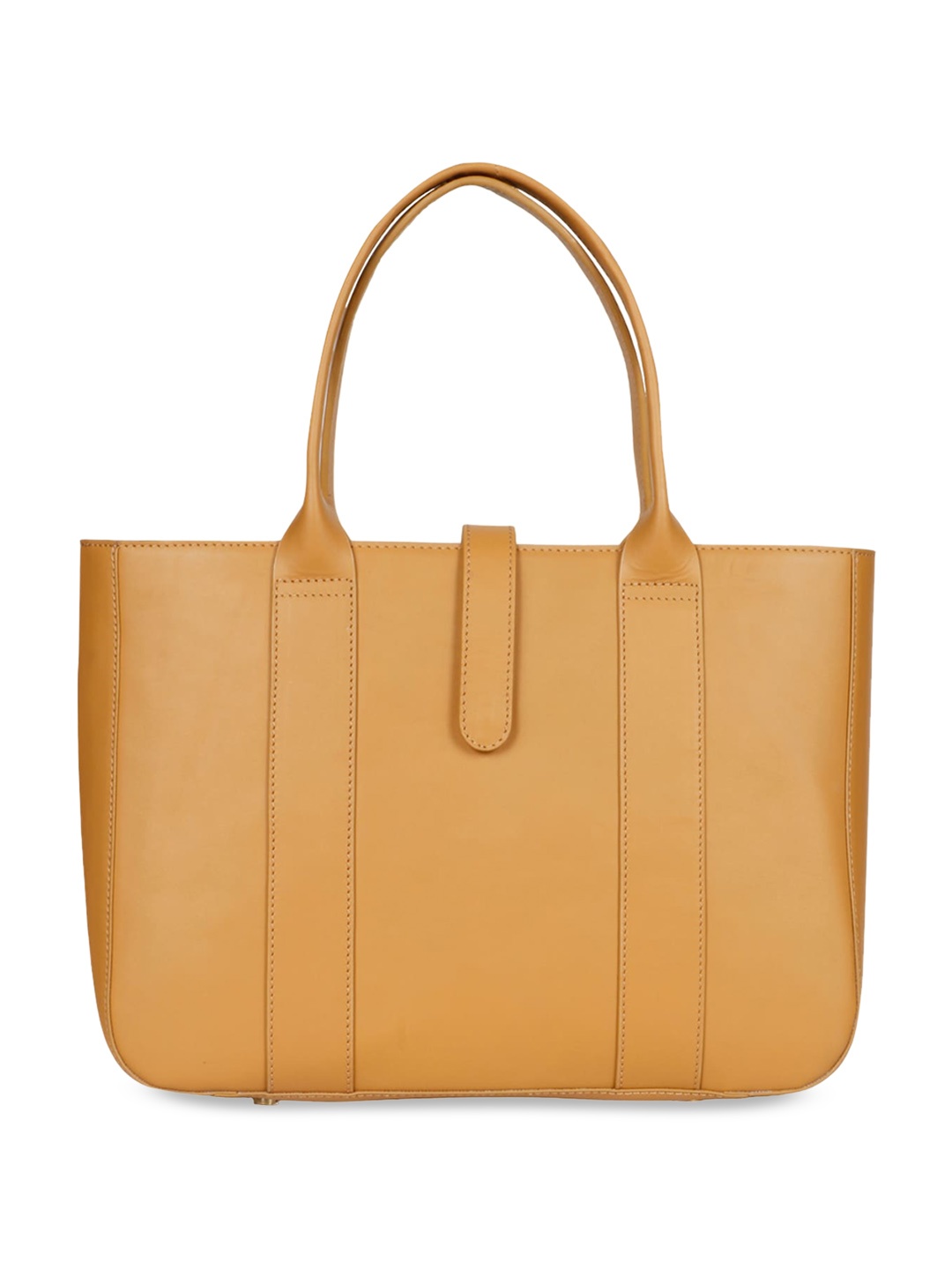 

Saint G Leather Structured Tote Bag, Tan