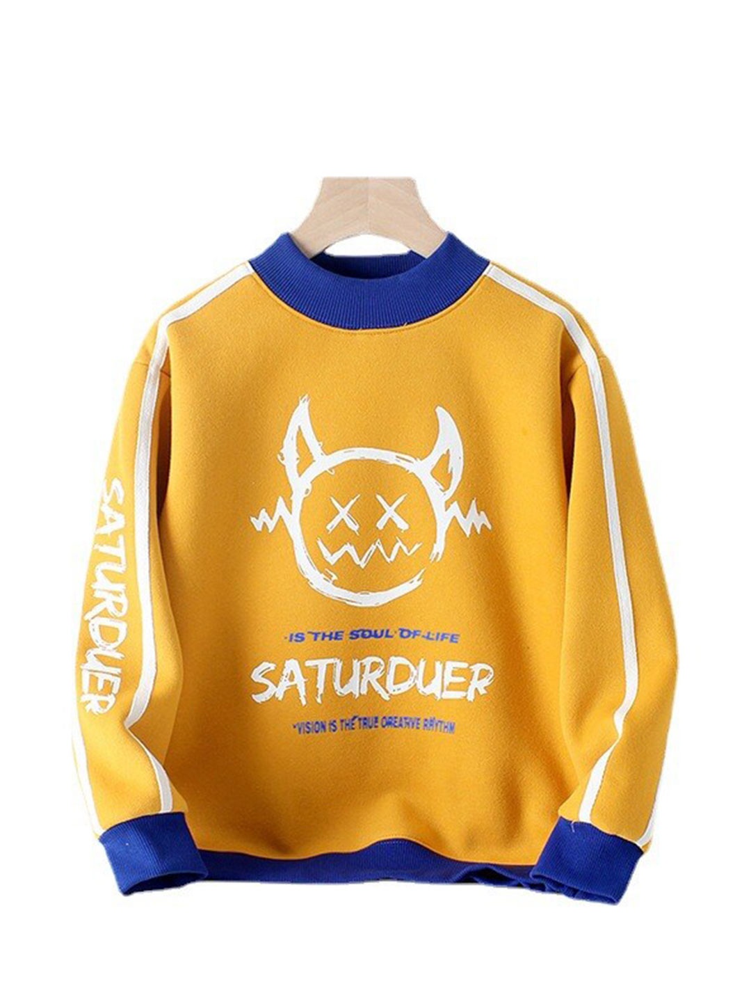 

StyleCast Boys Yellow Typography Printed Cotton Sweatshirt