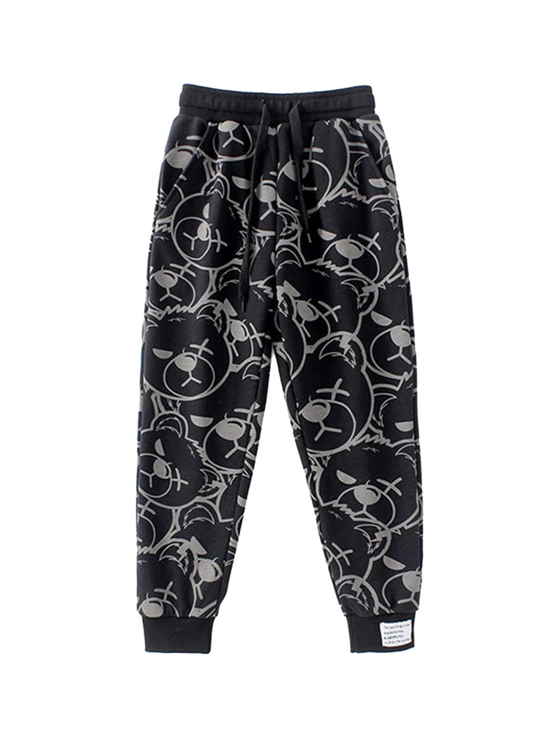 

StyleCast Green Boys Conversational Printed Easy Wash Cotton Jogger, Black