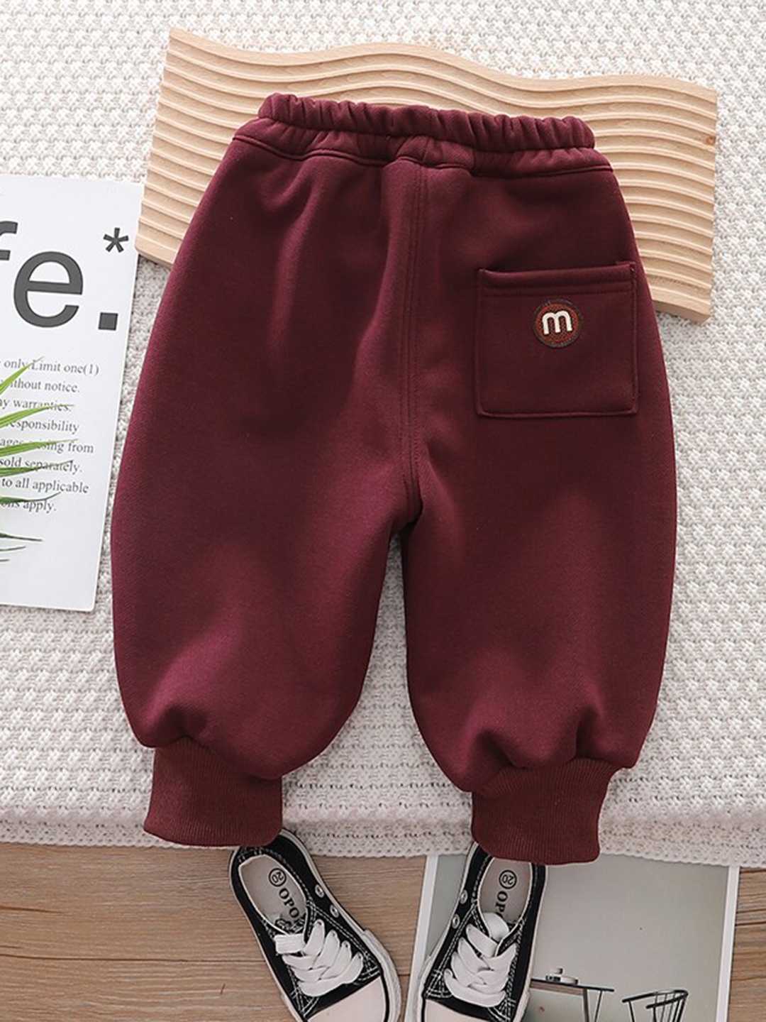 StyleCast Kids Red Mid-Rise Easy Wash Joggers