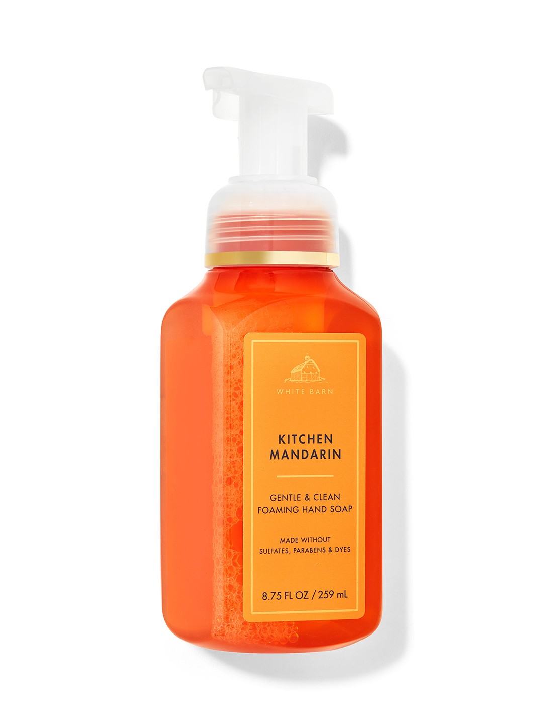 Bath & Body Works Kitchen Mandarin Gentle & Clean Foaming Hand Soap - 259 ml, Orange