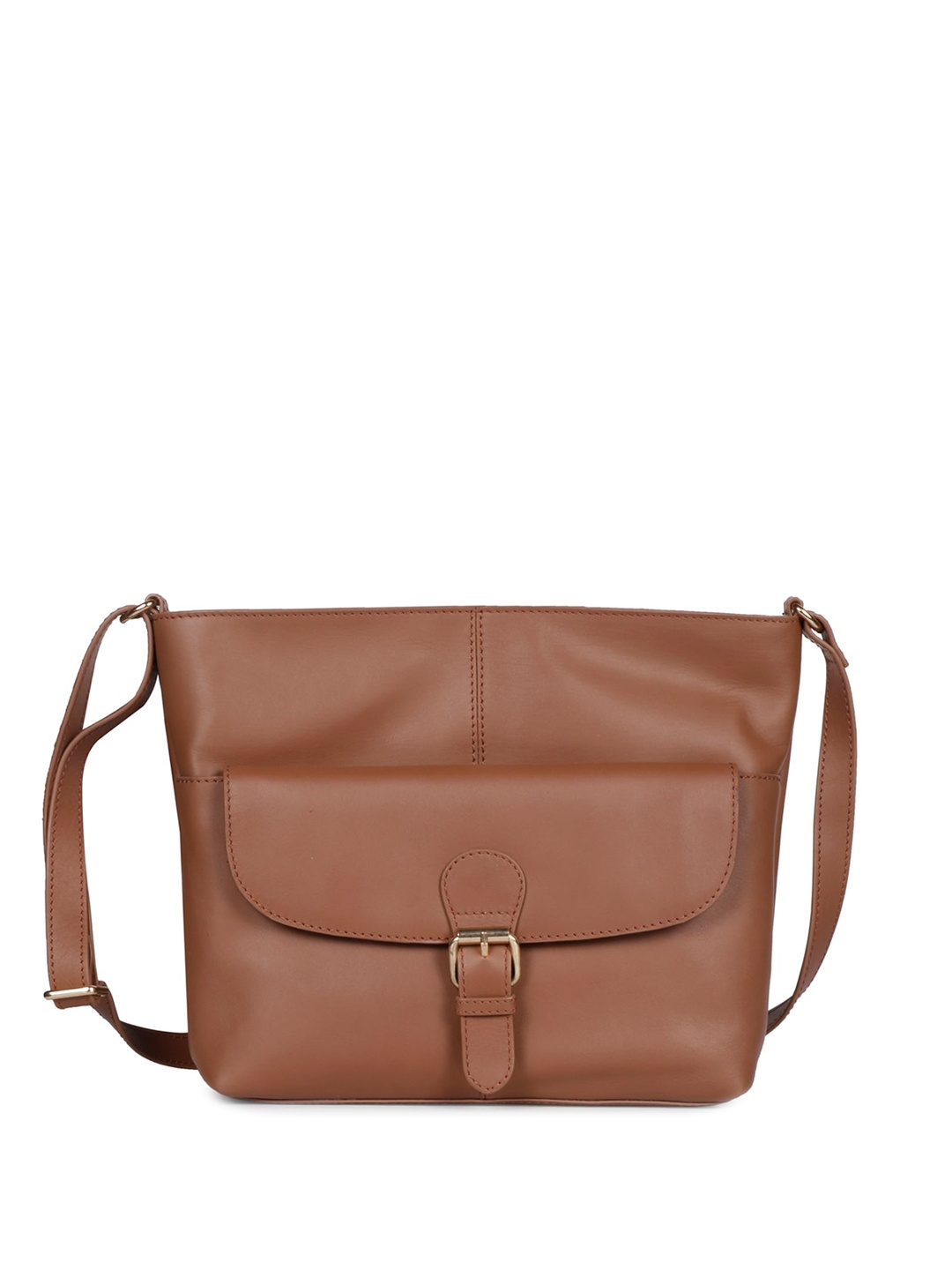 

Favore Textured Structured Leather Sling Bag, Brown