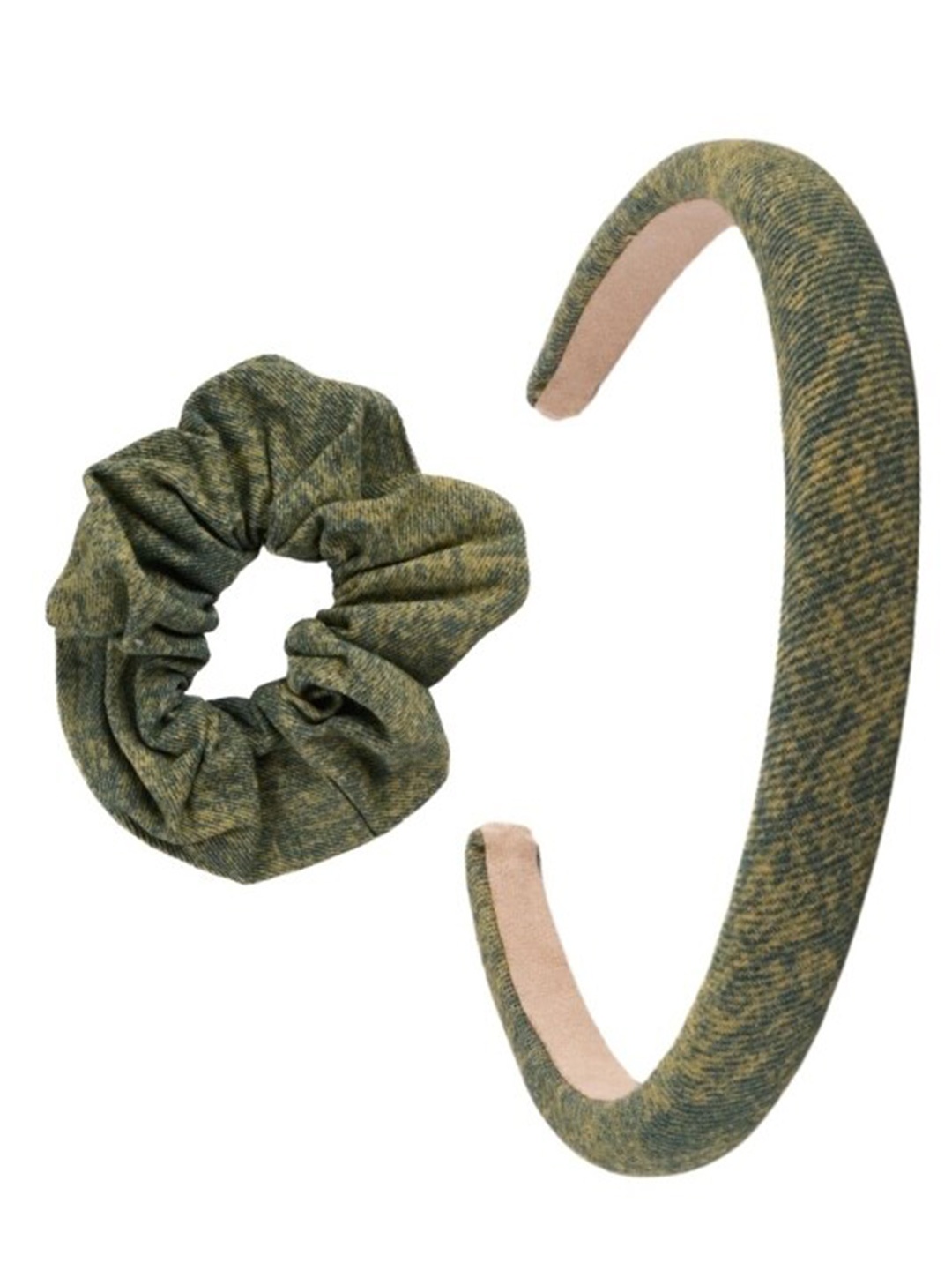 

Lulala Printed Hairband With Scrunchies, Green