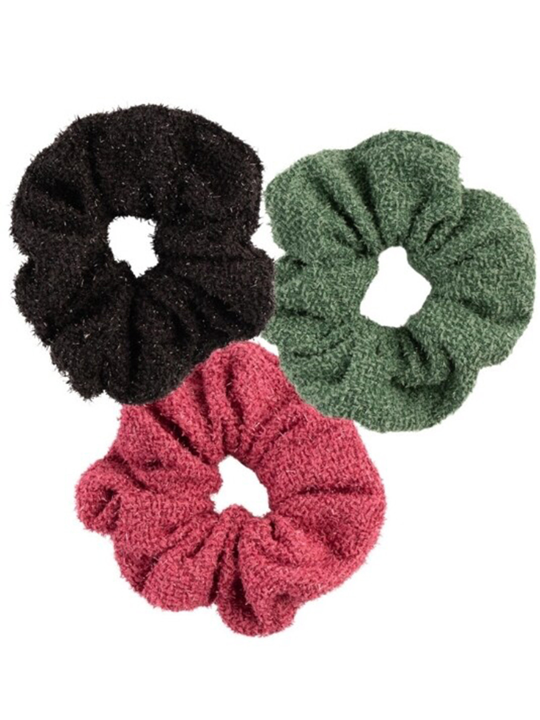 

Lulala Set Of 3 Ponytail Holders Hair Accessories, Green