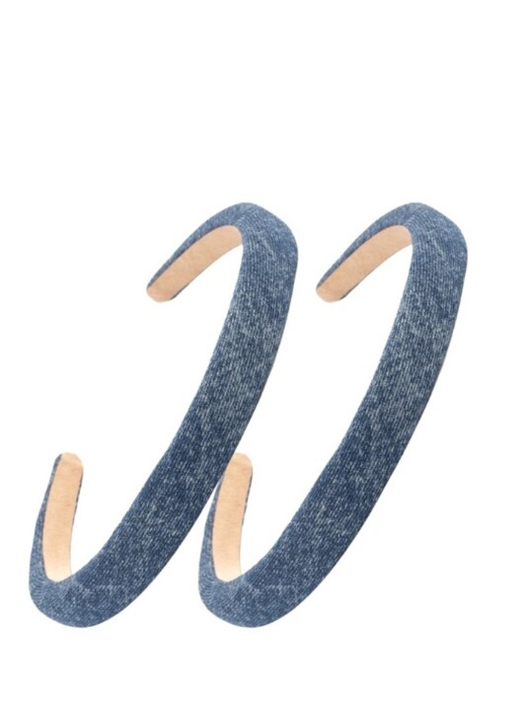 

Lulala Women Set Of 2 Self Design Hairband, Blue