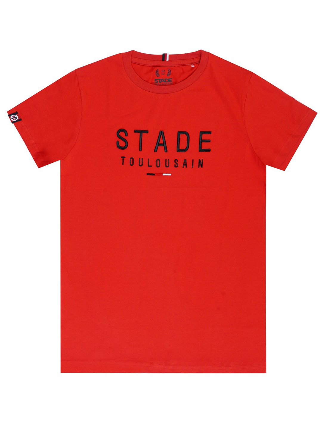 

BAESD Boys Typography Embroidered Cotton T-shirt, Red