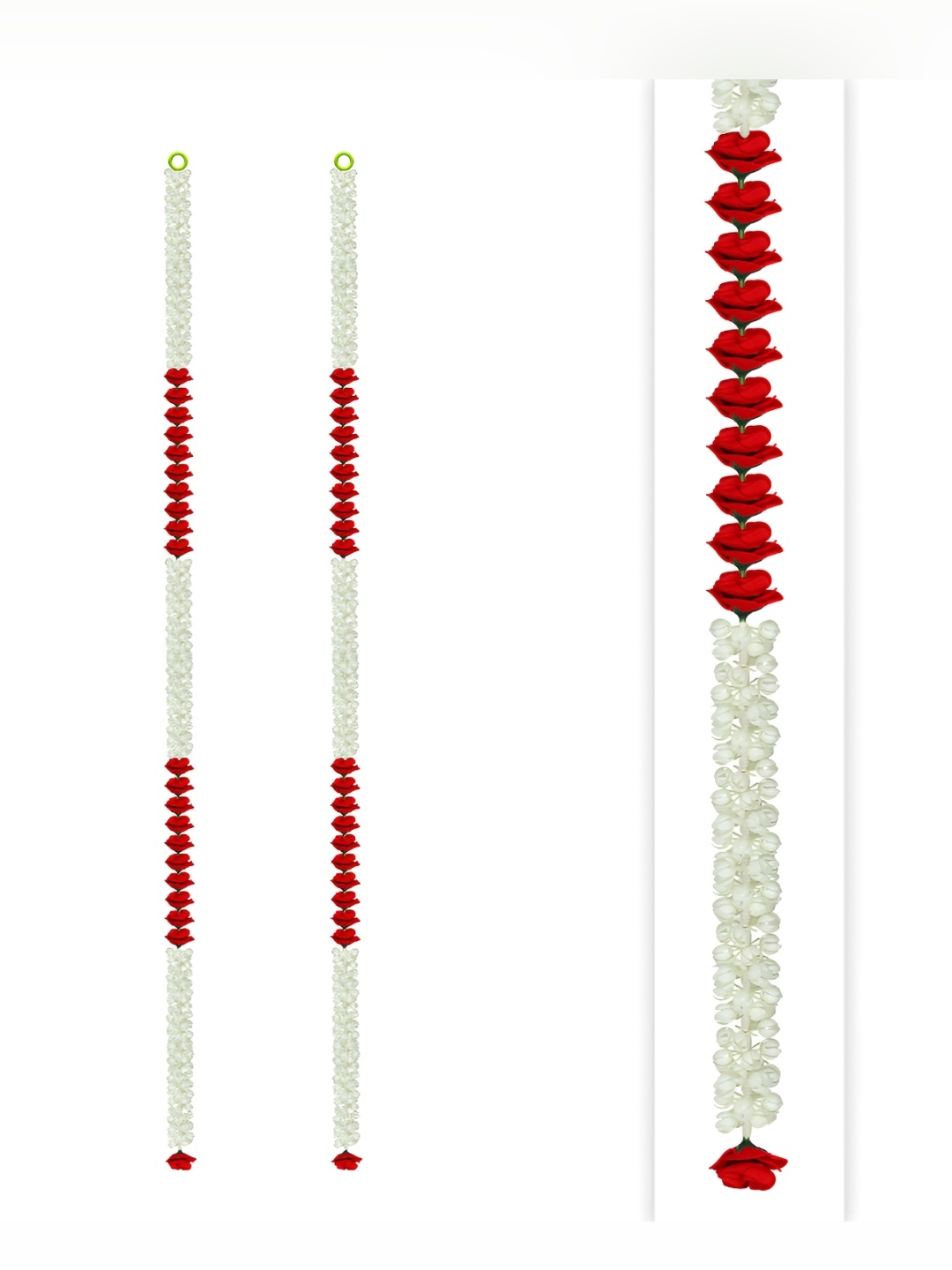 

iHandikart Red 2 Pieces Hanging Jasmine Artificial Garland