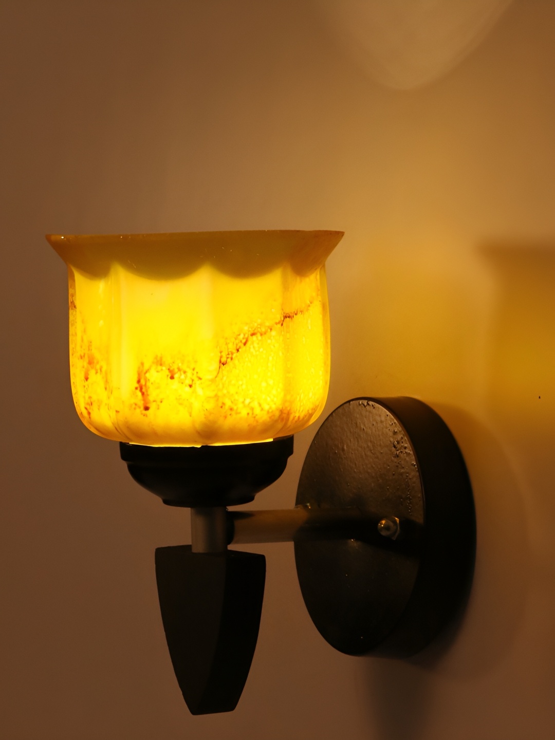 

Afast Yellow Glass Wall Lamp