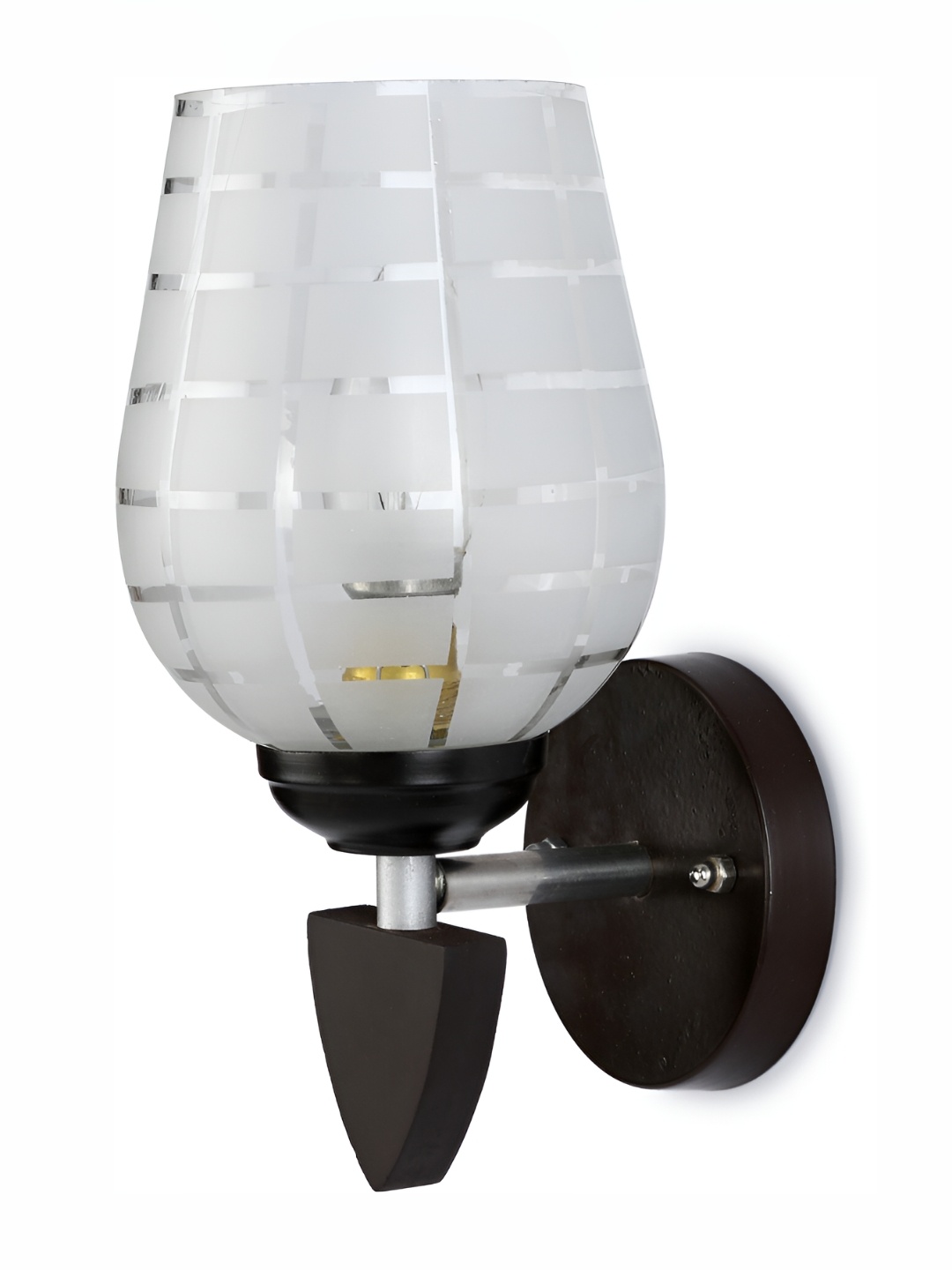 Afast Transparent & Black Abstract Shaped Glass Wall Lamp