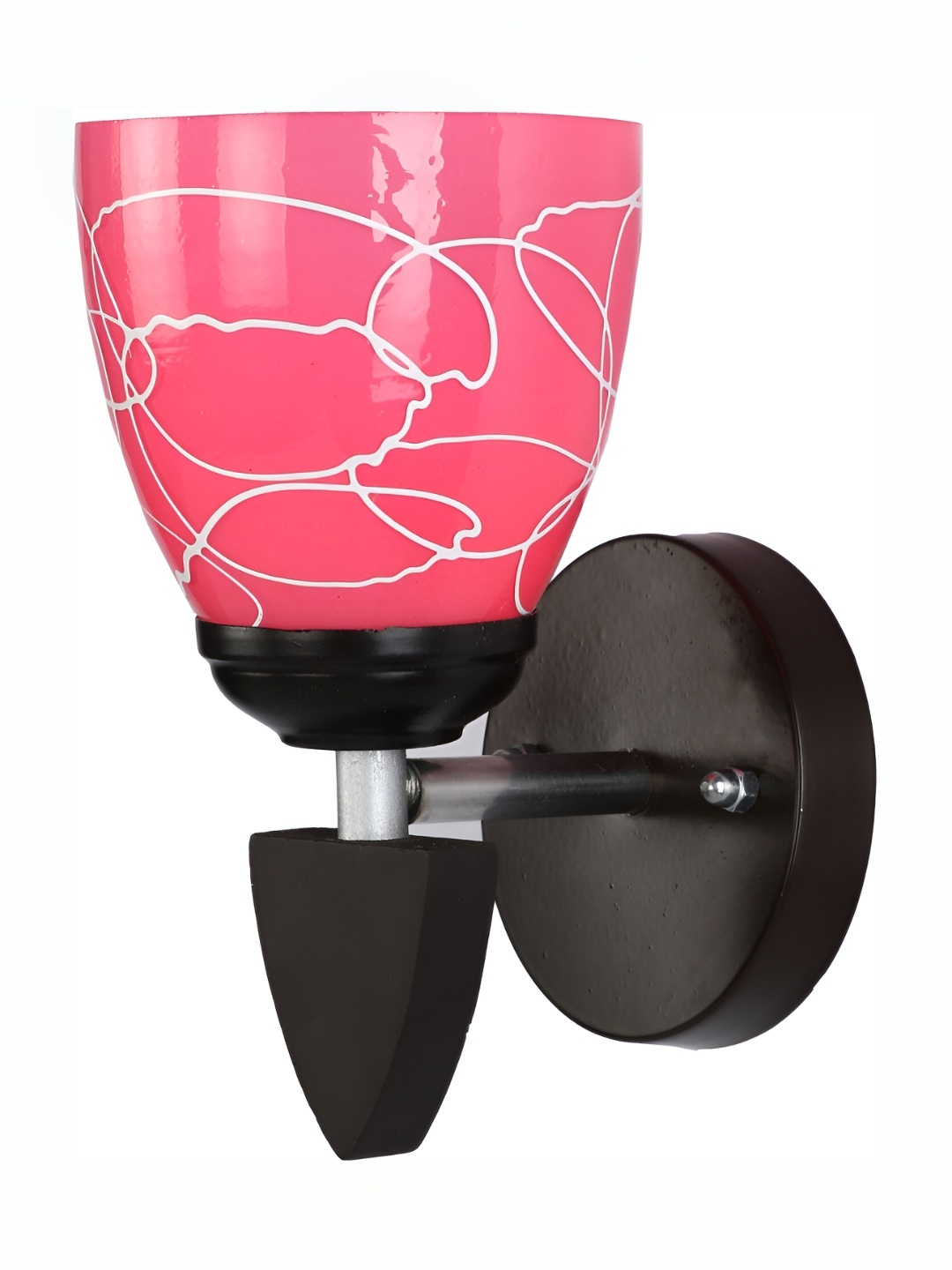

Afast Pink & Black Printed Abstract Shaped Glass Wall Lamp