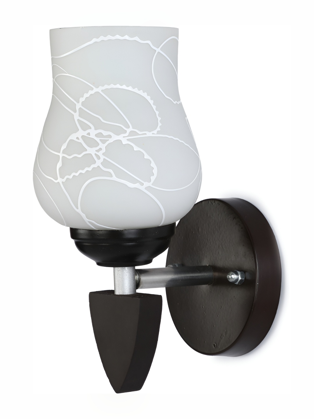 

Afast White & Black Printed Abstract Shaped Glass Wall Lamp