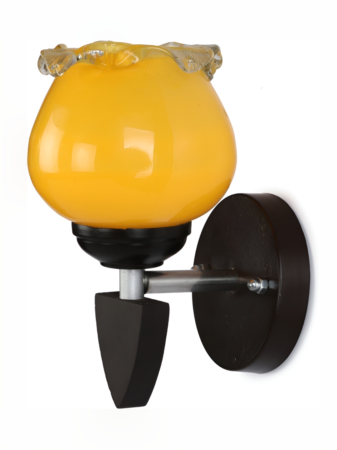 

Afast Yellow & Black Textured Abstract Shaped Glass Wall Lamp