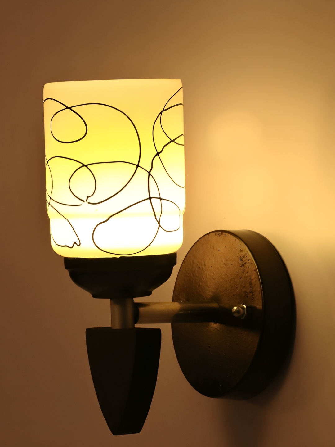 Afast Black & White Glass Wall Lamp