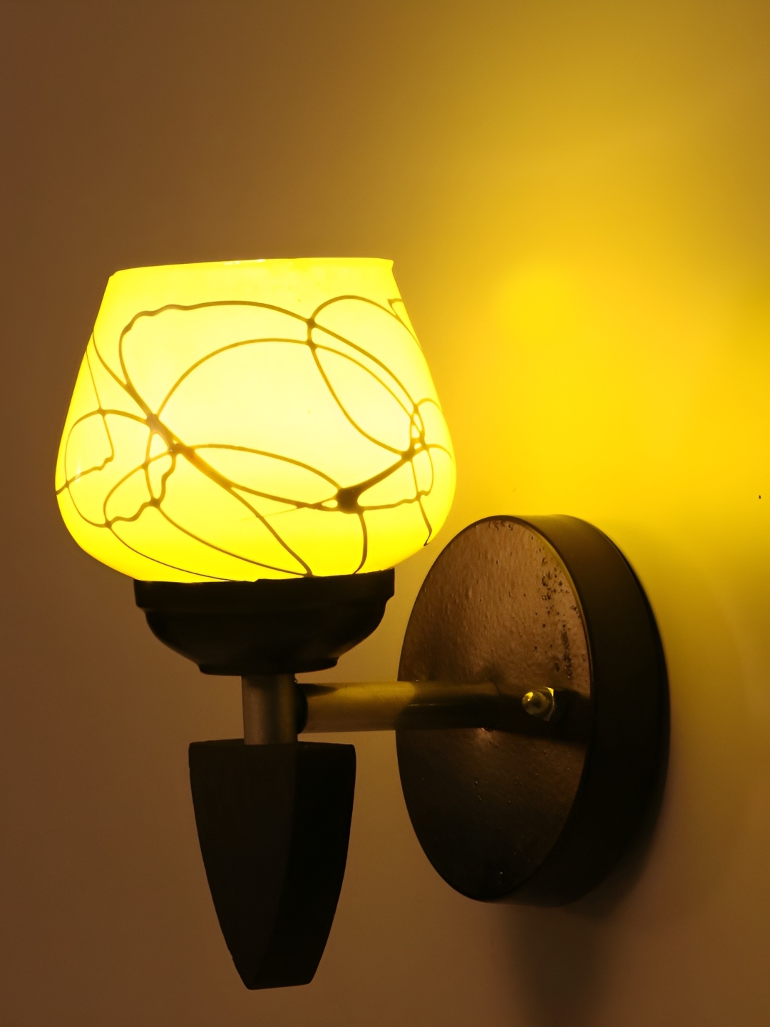 

Afast Yellow Glass Wall Lamp