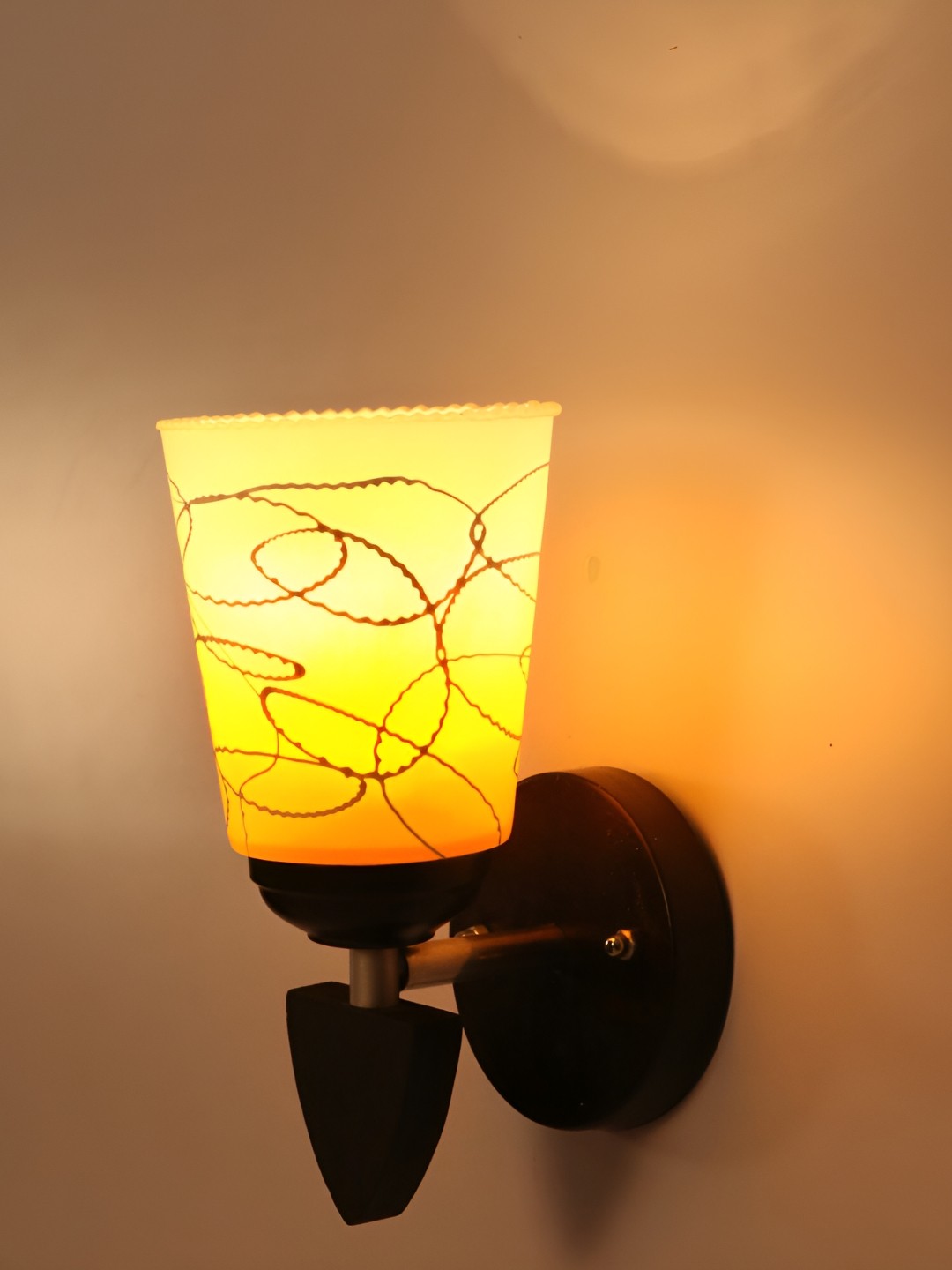 

Afast Yellow Glass Wall Lamp