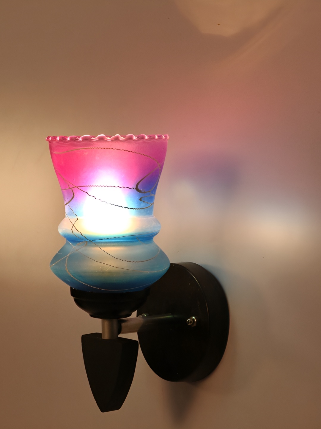 

Afast Purple & Blue Glass Wall Lamp