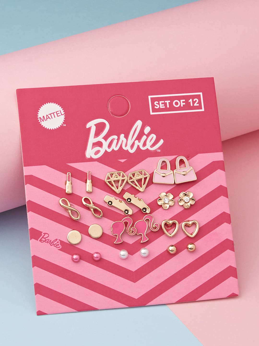 

ToniQ Barbie Set Of 12 Gold-Plated Studs