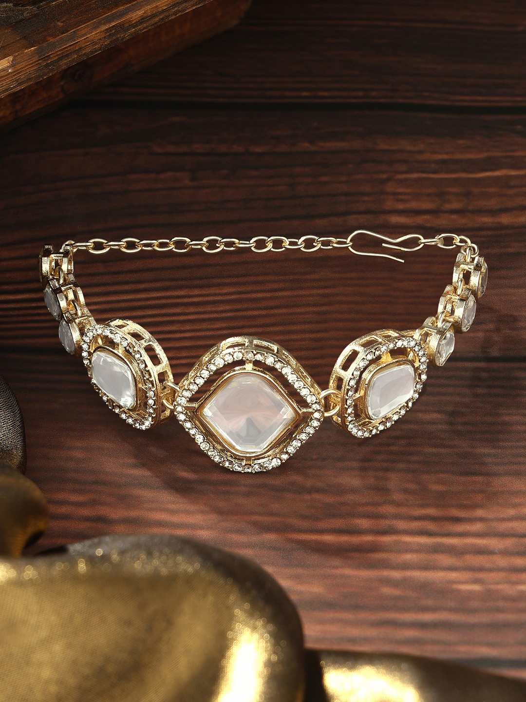 

Zaveri Pearls Gold-Plated Wraparound Bracelet
