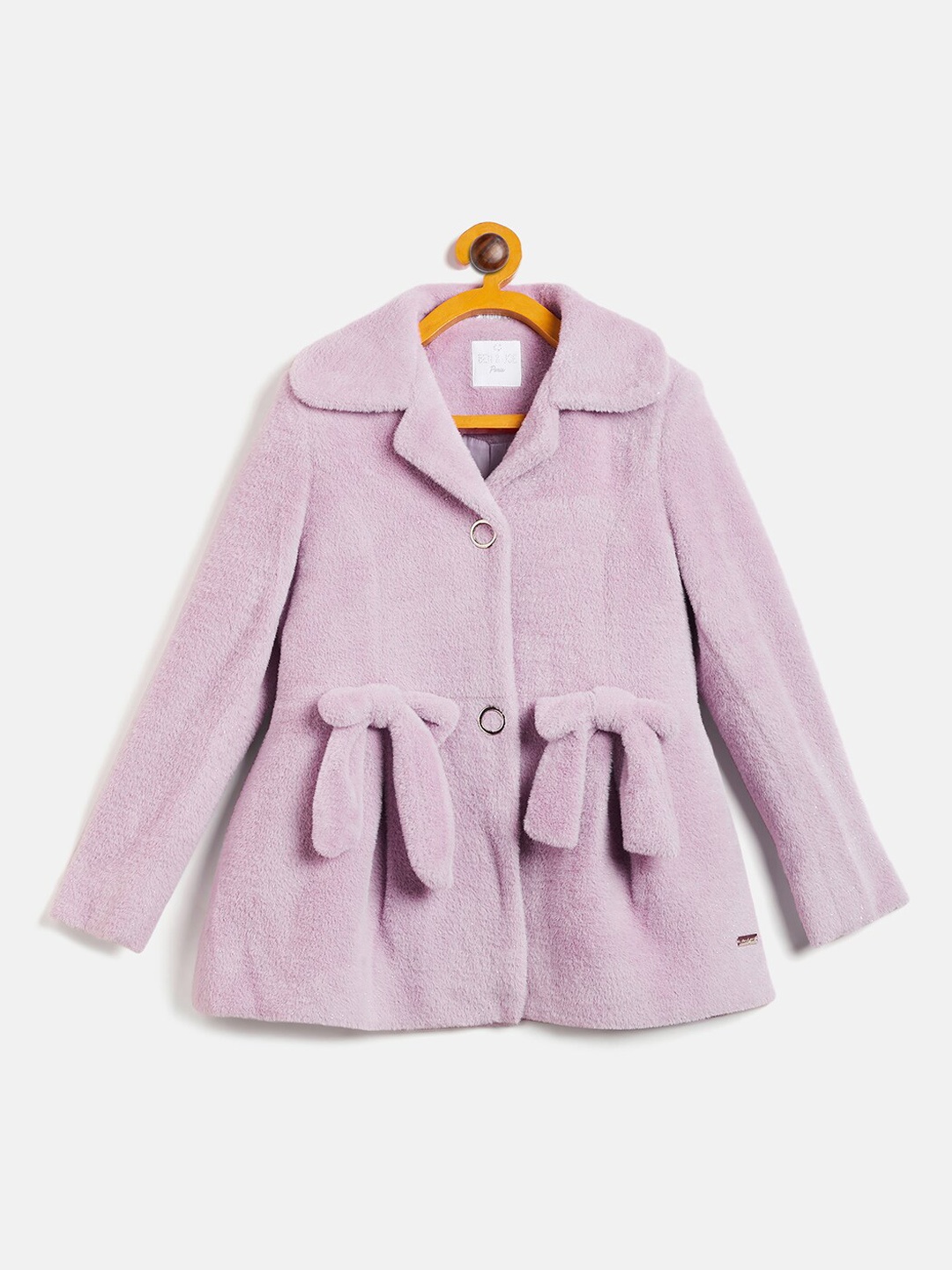 

Ben & Joe Girls Single-Breasted Faux Fur Trim Overcoat, Lavender
