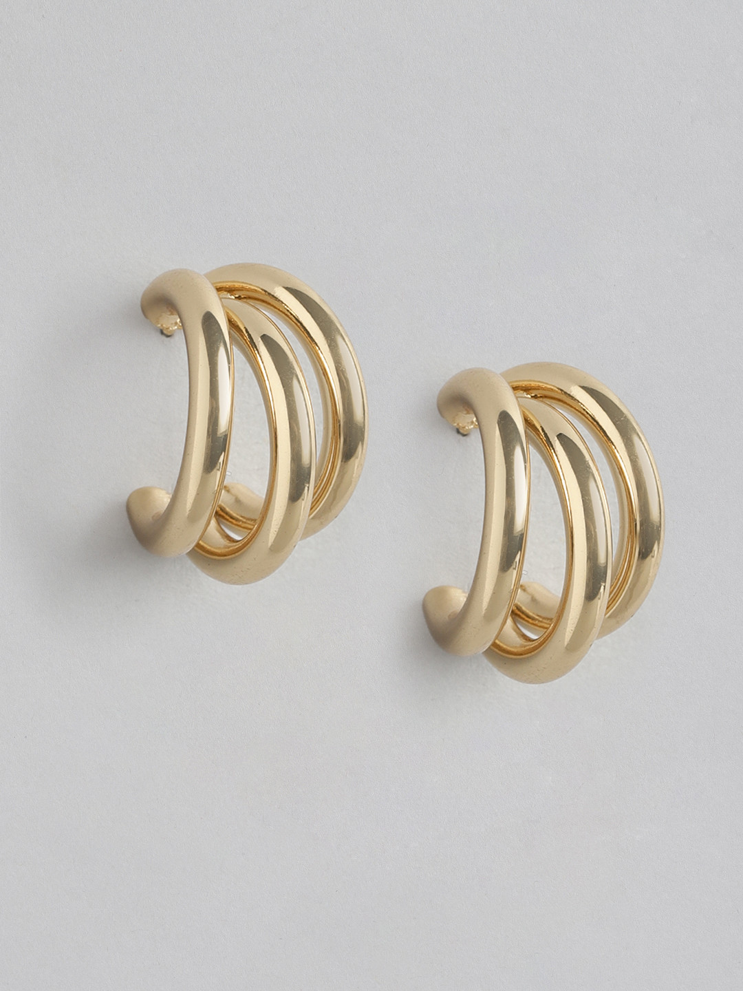 

Forever New Gold-Plated Circular Half Hoop Earrings