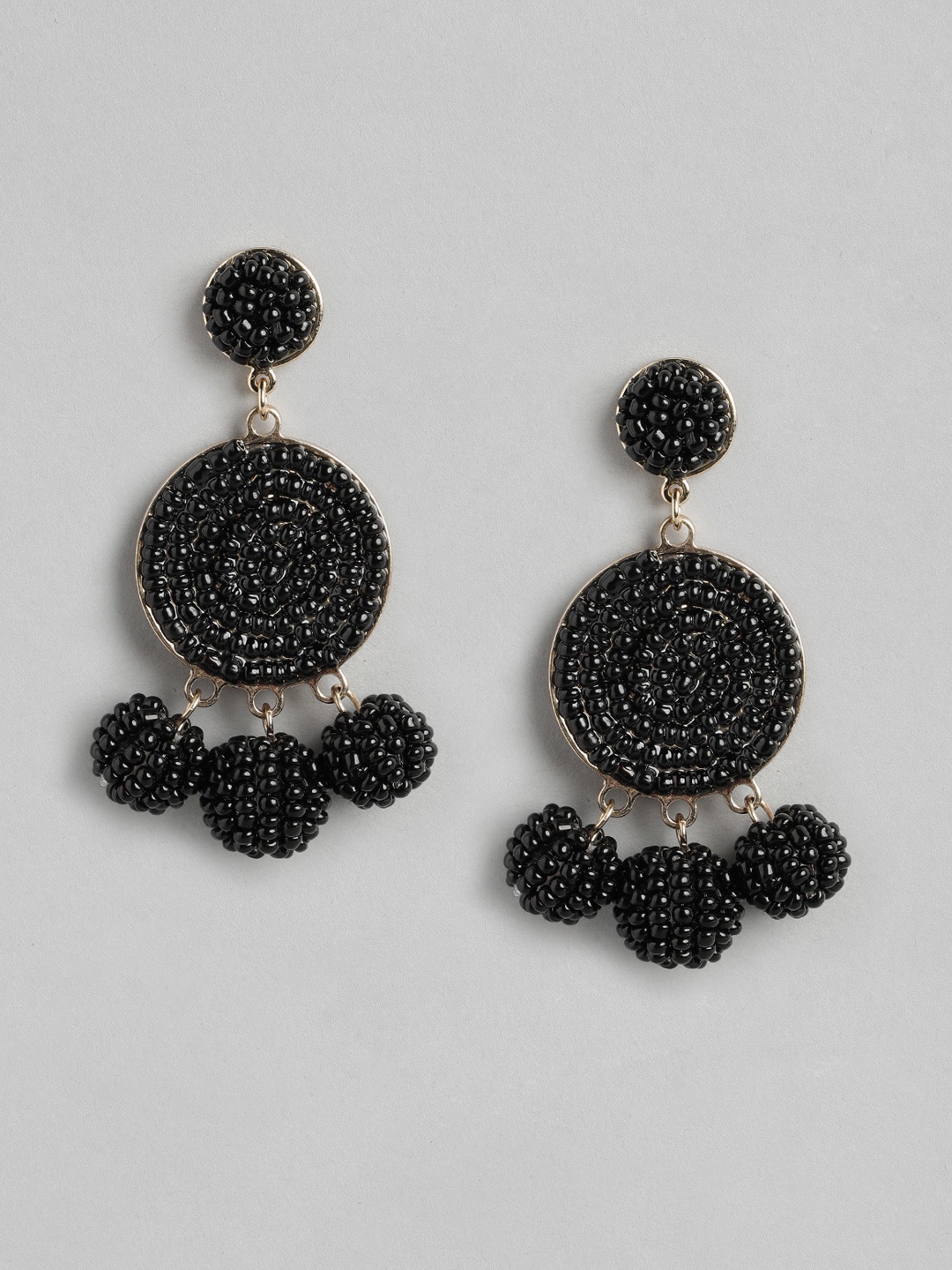 

Forever New Gold-Plated Classic Drop Earrings, Black