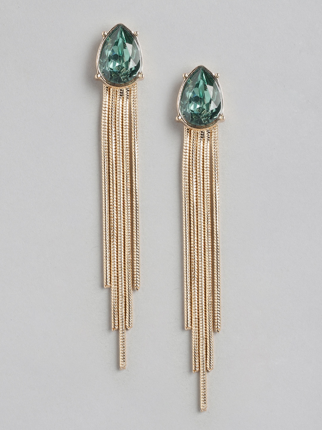 

Forever New Gold-Plated Classic Drop Earrings, Green