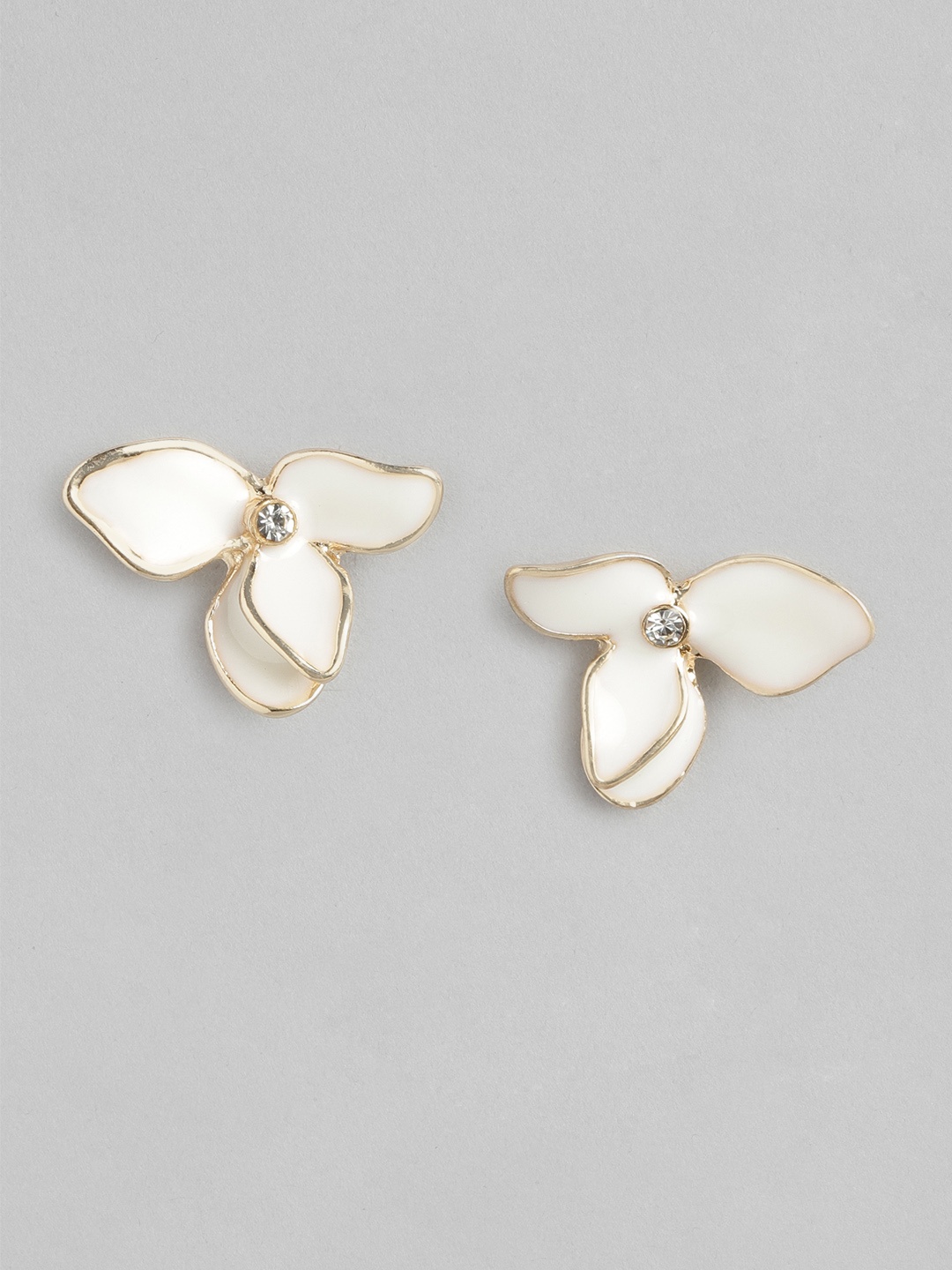 

Forever New Gold-Plated Floral Studs Earrings, White