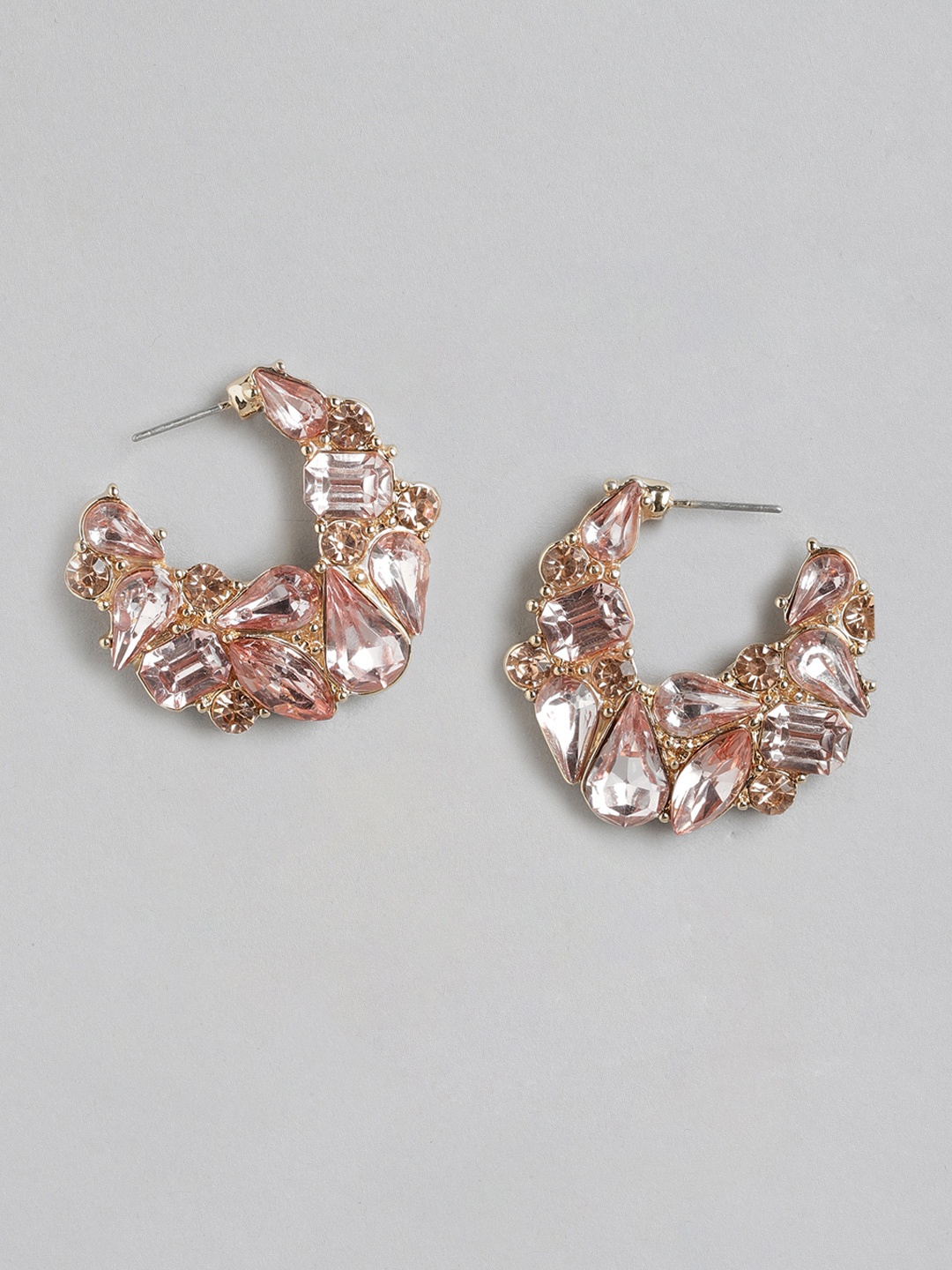 

Forever New Gold-Plated Circular Half Hoop Earrings, Multi