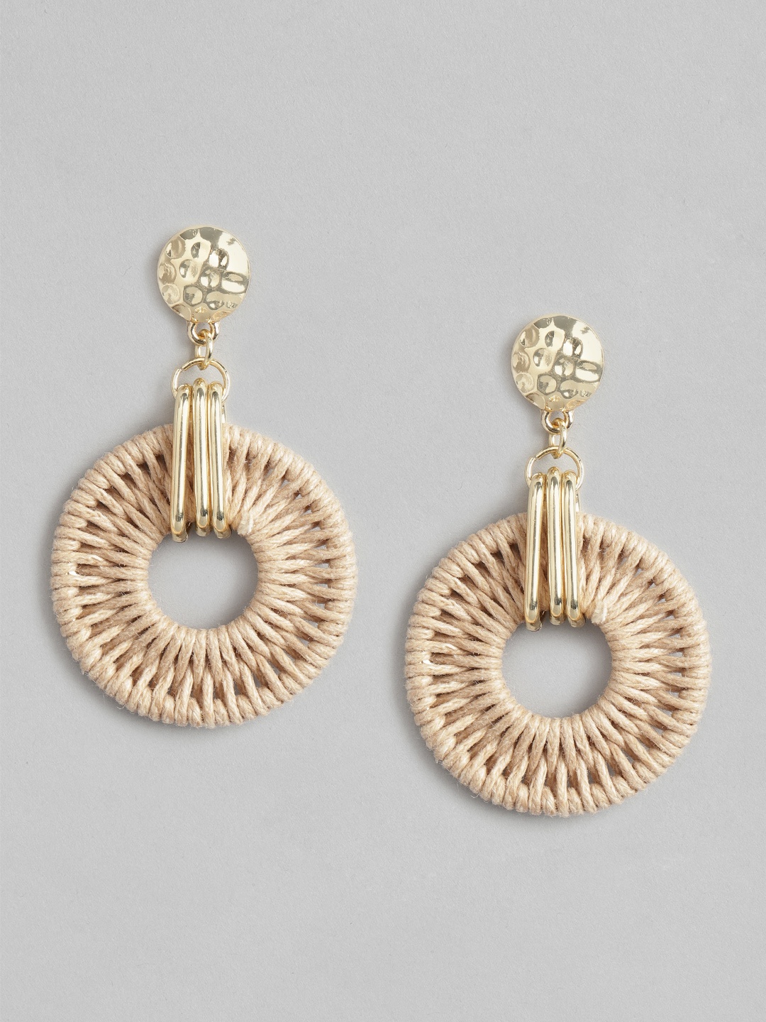 

Forever New Gold-Plated Circular Drop Earrings