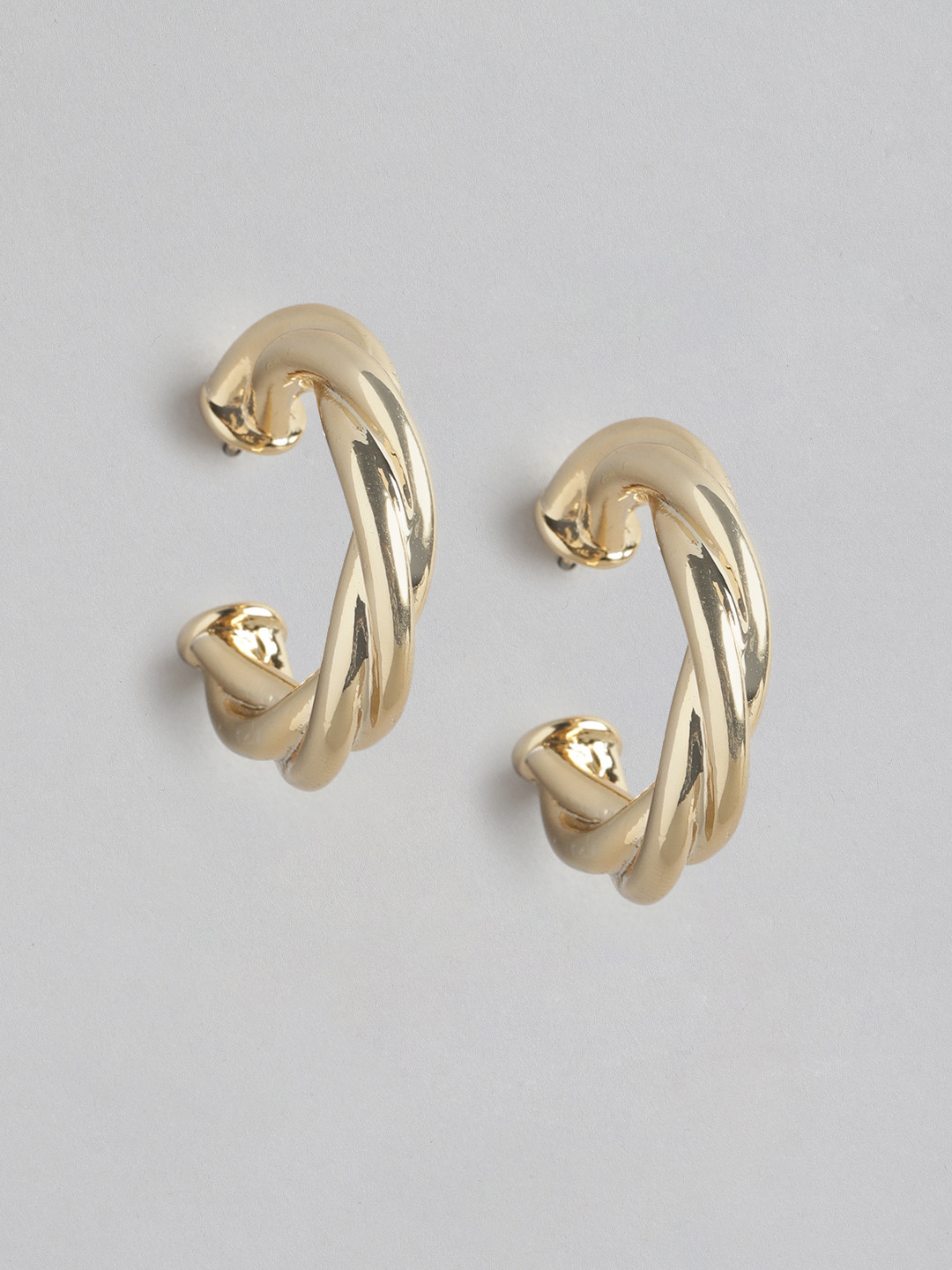 

Forever New Gold-Plated Circular Half Hoop Earrings