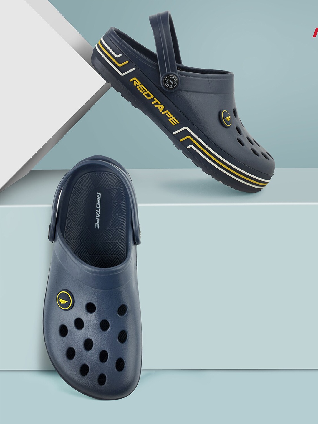 

Red Tape Men Lightweight Rubber Clogs, Navy blue