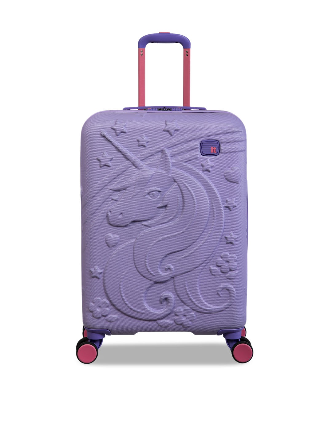 

IT luggage Mystical Kids Textured Hard-Sided Cabin Trolley Bag-50.8cm, Lavender