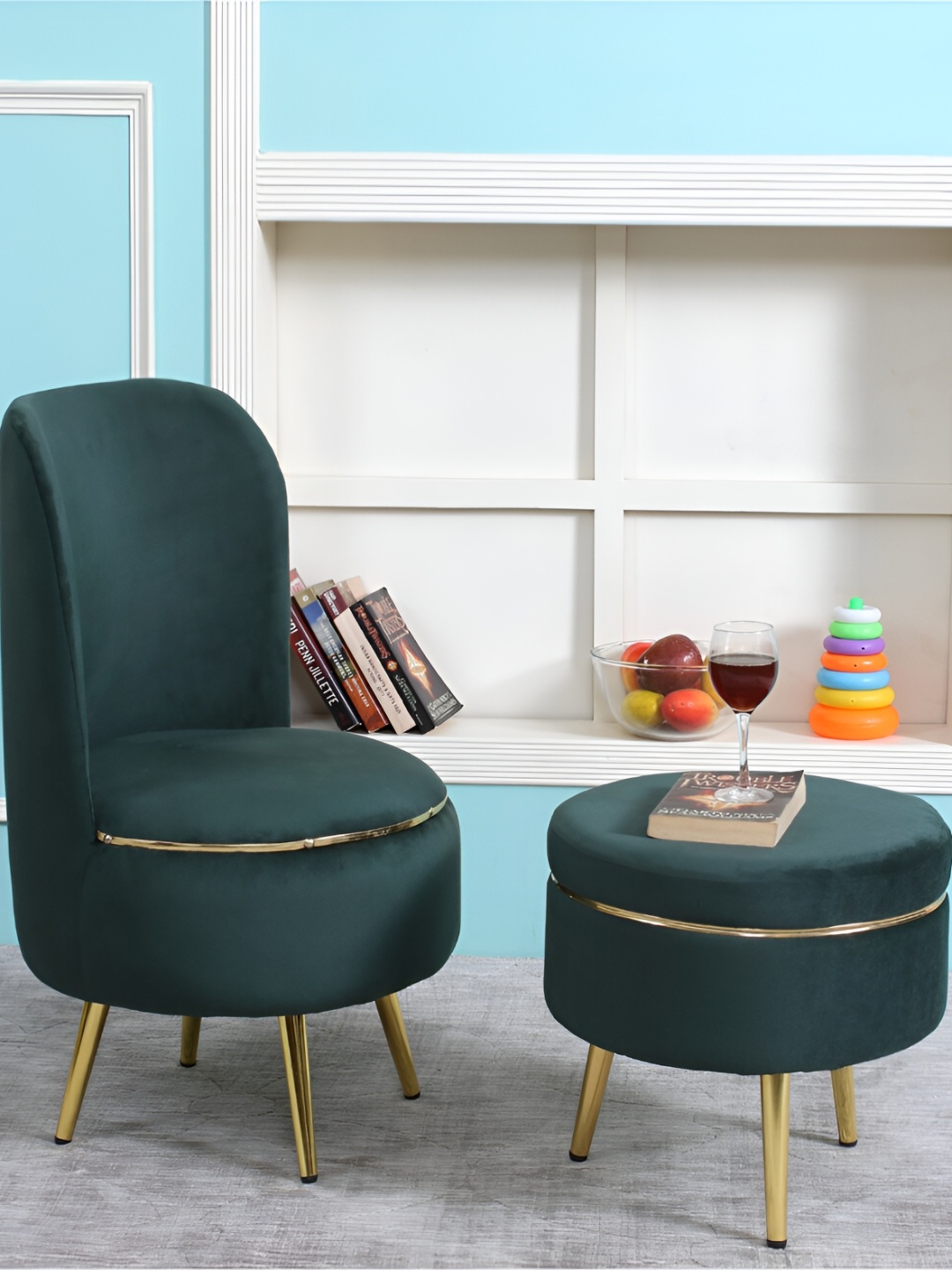 

Shadowkart Green Wooden Ottomans