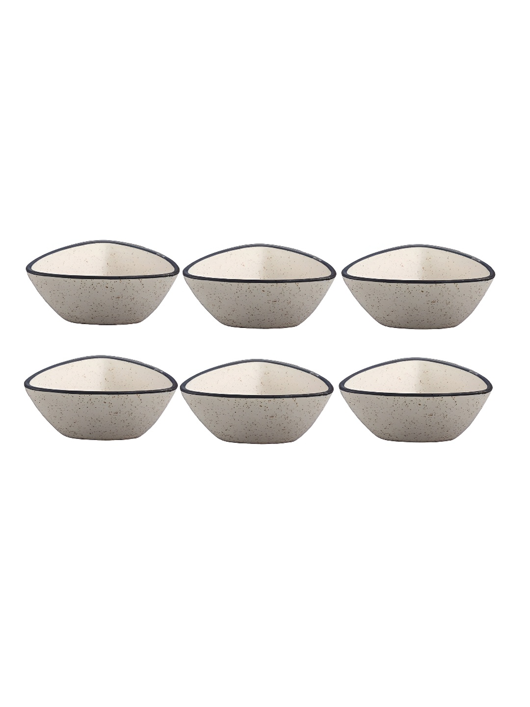 

caffeine White 6 Pieces Ceramic Microwave Safe Glossy Finish Bowls
