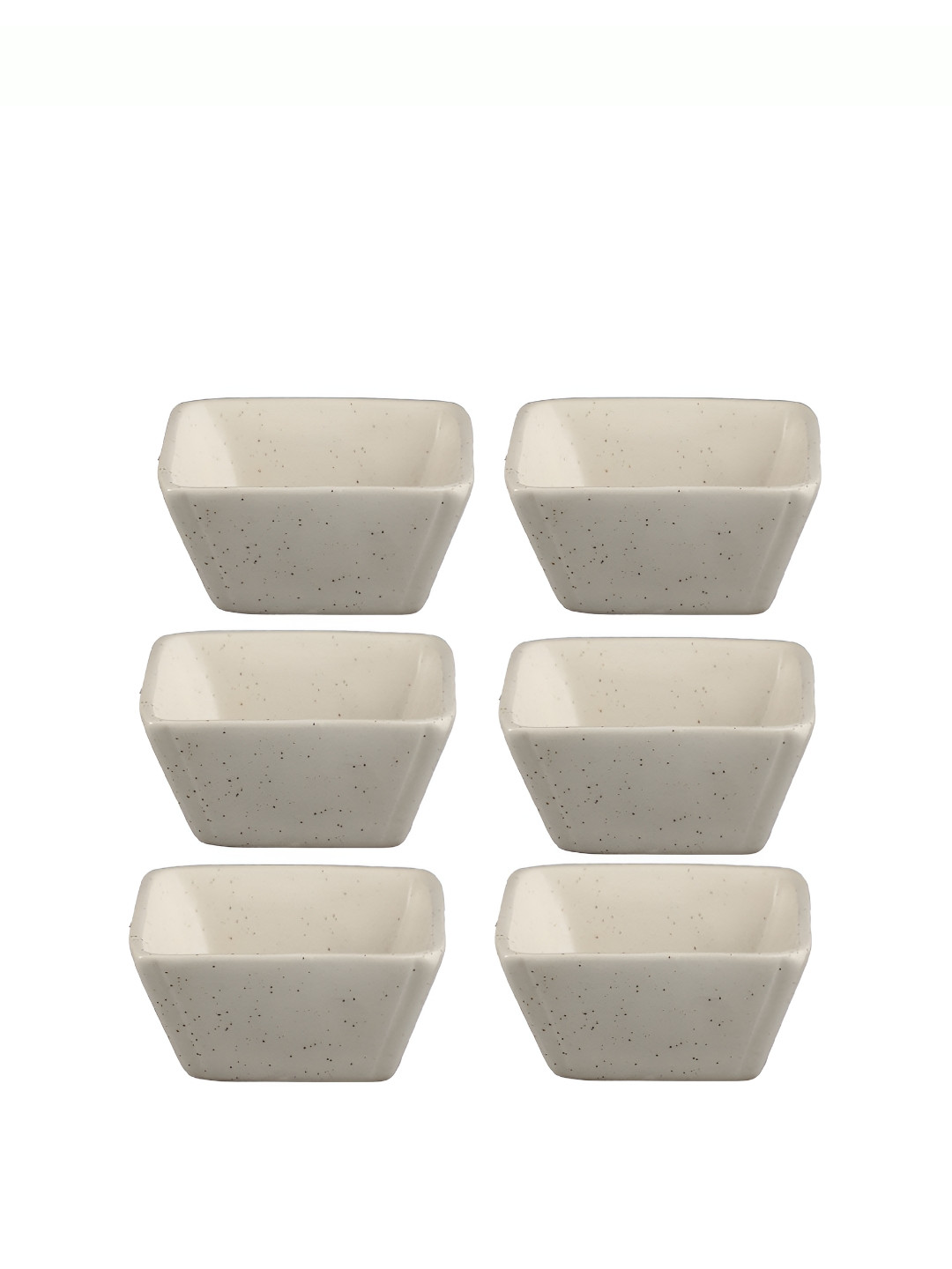 

caffeine White 6 Pieces Ceramic Microwave Safe Glossy Finish Bowls