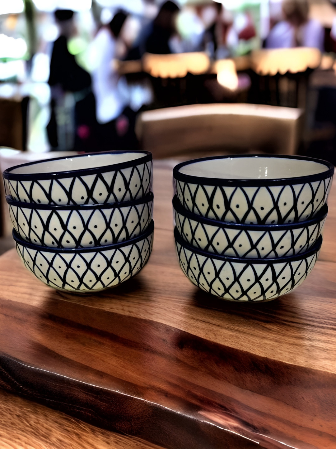 

caffeine White 6 Pieces Ceramic Microwave Safe Fashion Bowls