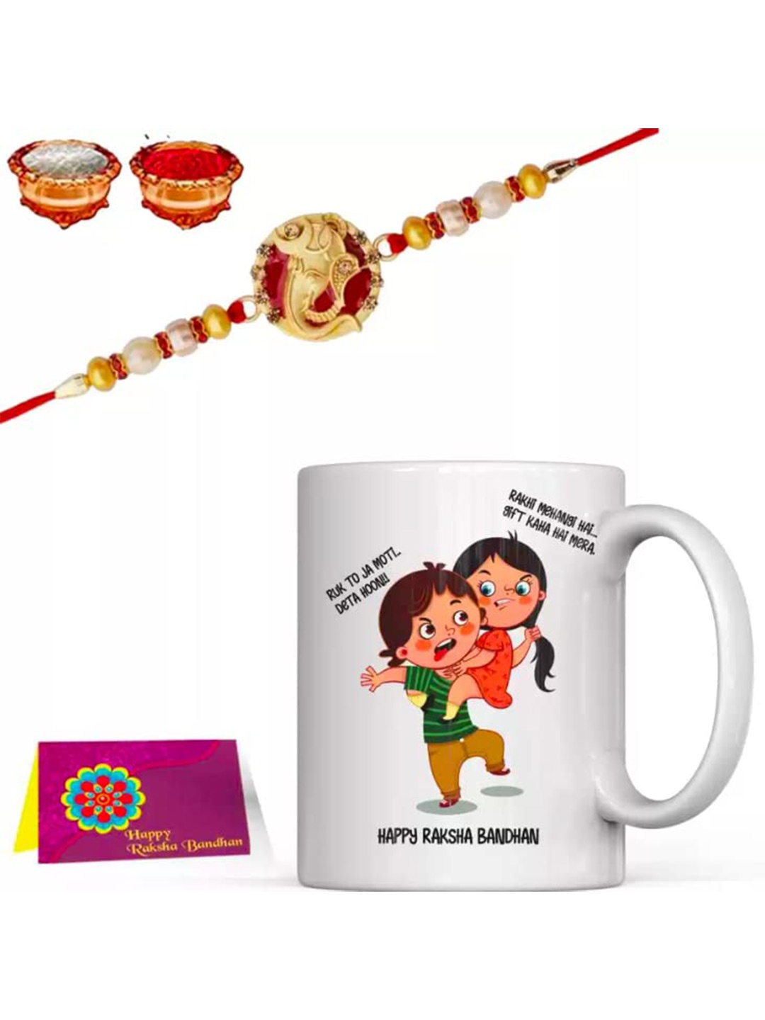 

Home Decor Expert White & Red Printed Ceramic Glossy Mug Gift Sets 300 ml