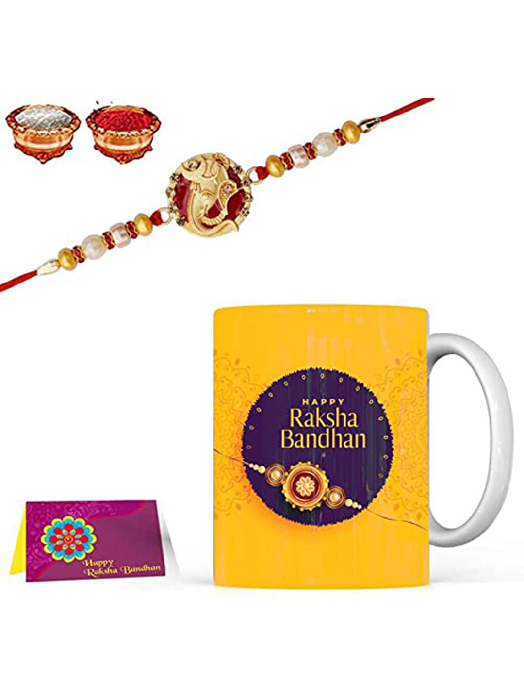 

Home Decor Expert White & Yellow Printed Ceramic Glossy Mug 300 ml