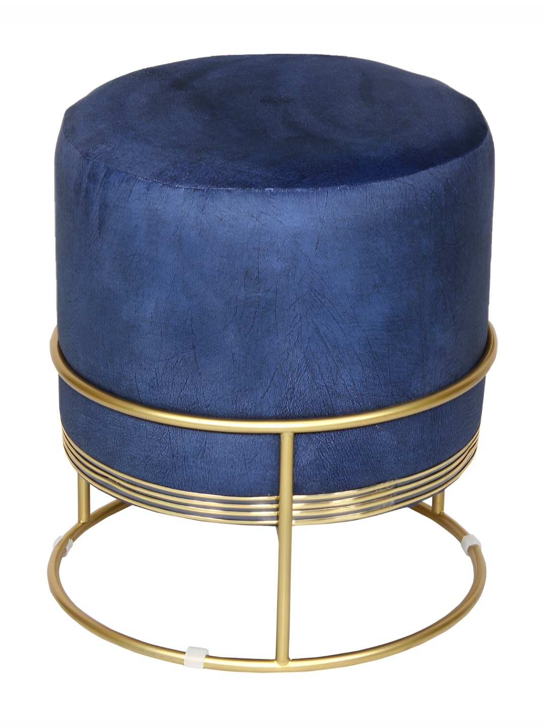 

Shadowkart Blue & Beige Round Wood Ottomans