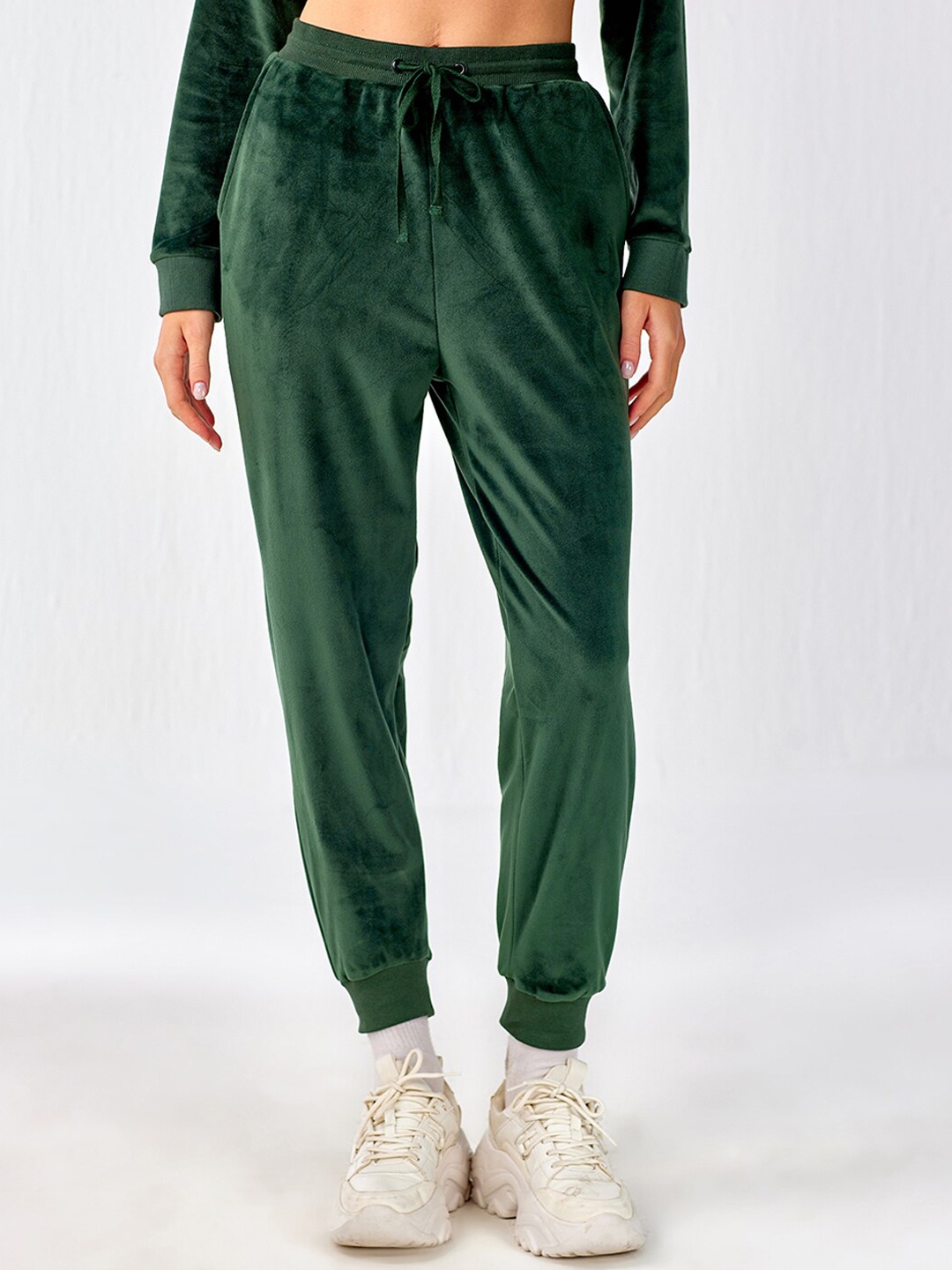 COVER STORY Women Mid-Rise Joggers, Green
