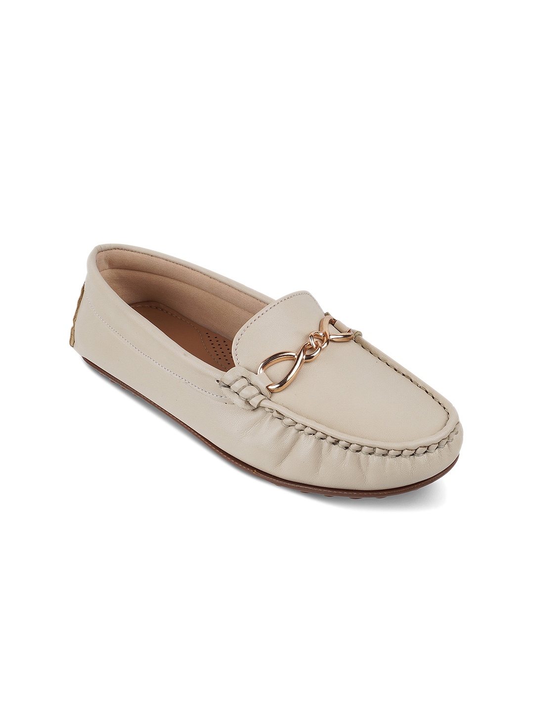 

PEPPER Women Lightweight Comfort Insole Horsebit Loafers, Cream
